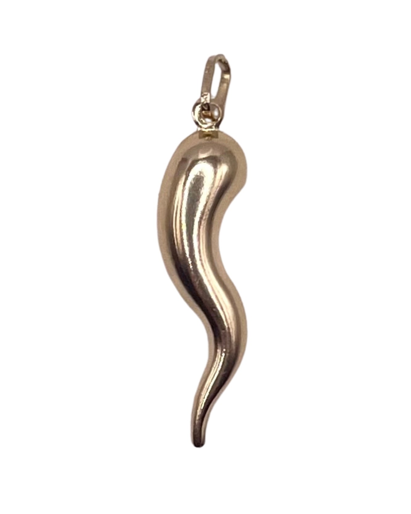 14K Italian Horn Pendant