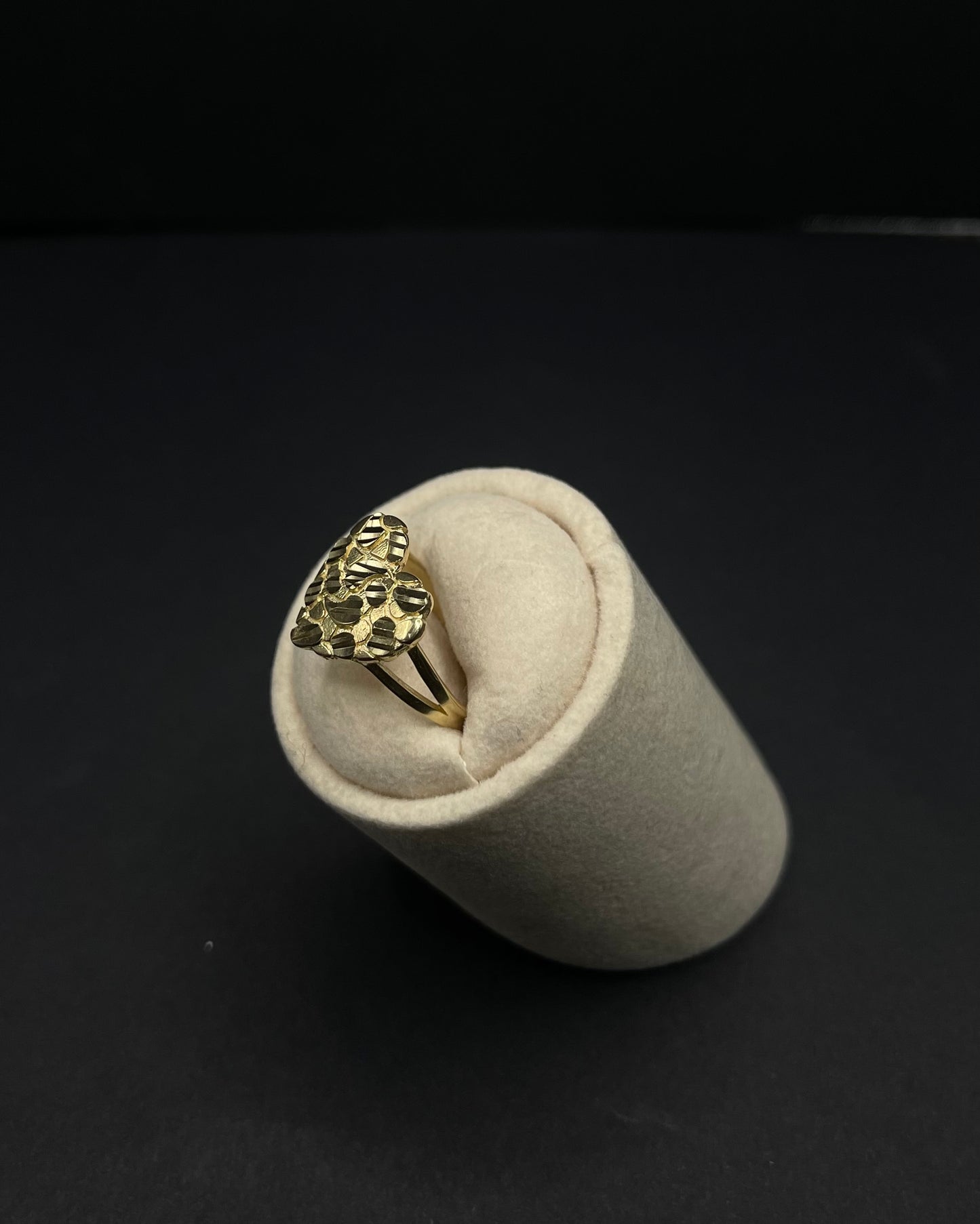 14K Large Heart Nugget Ring