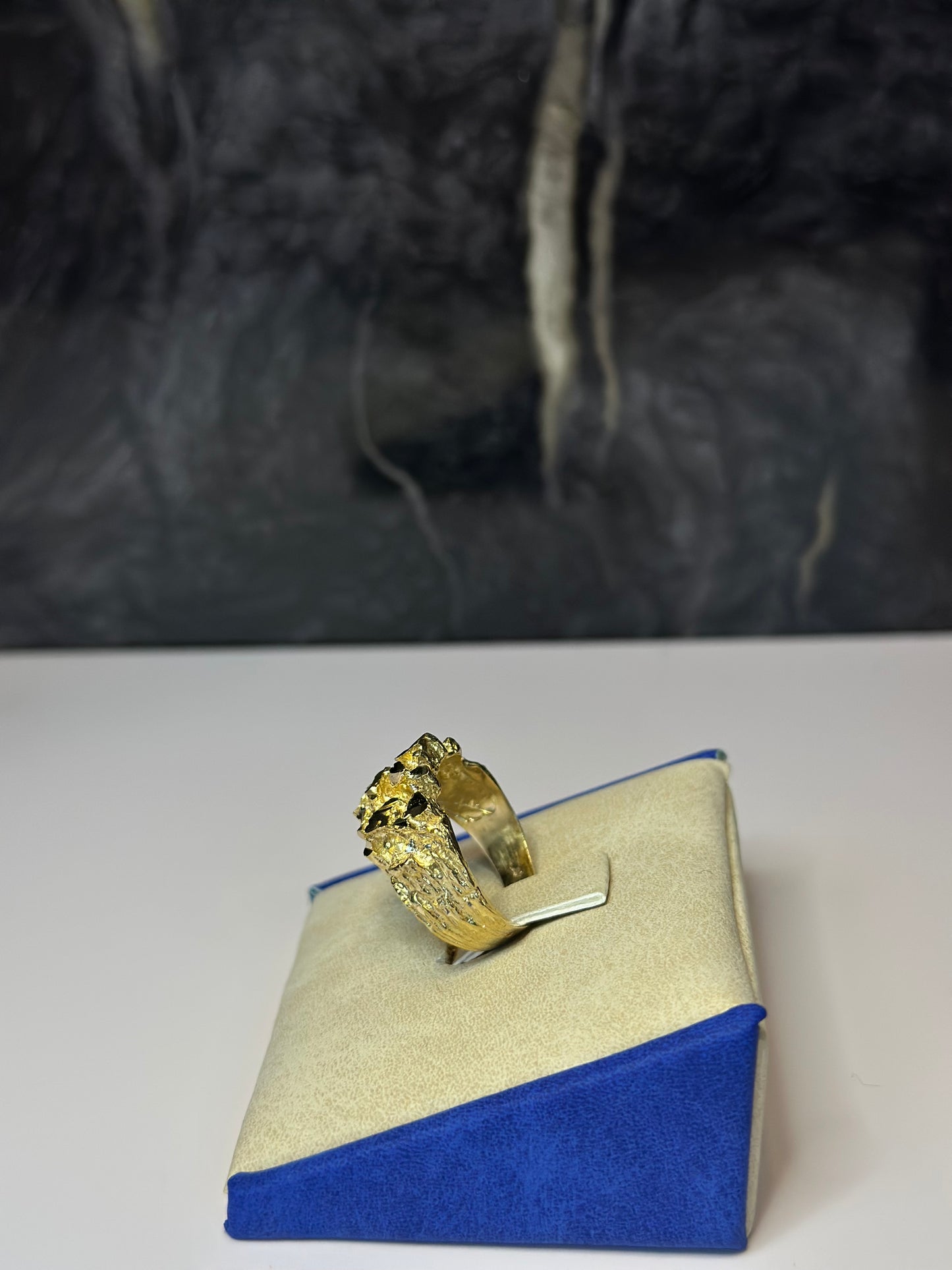 14K 3D Nugget Men Ring