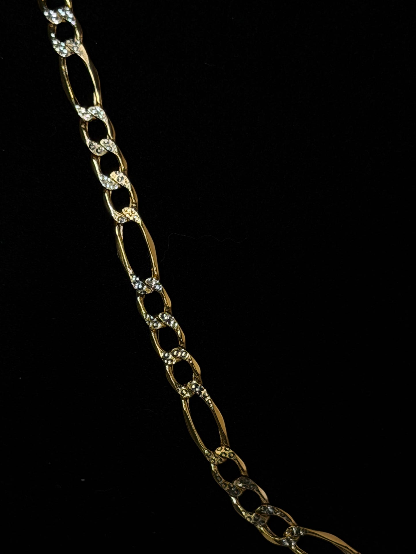 14K 20" Diamond Cut Figaro Chain