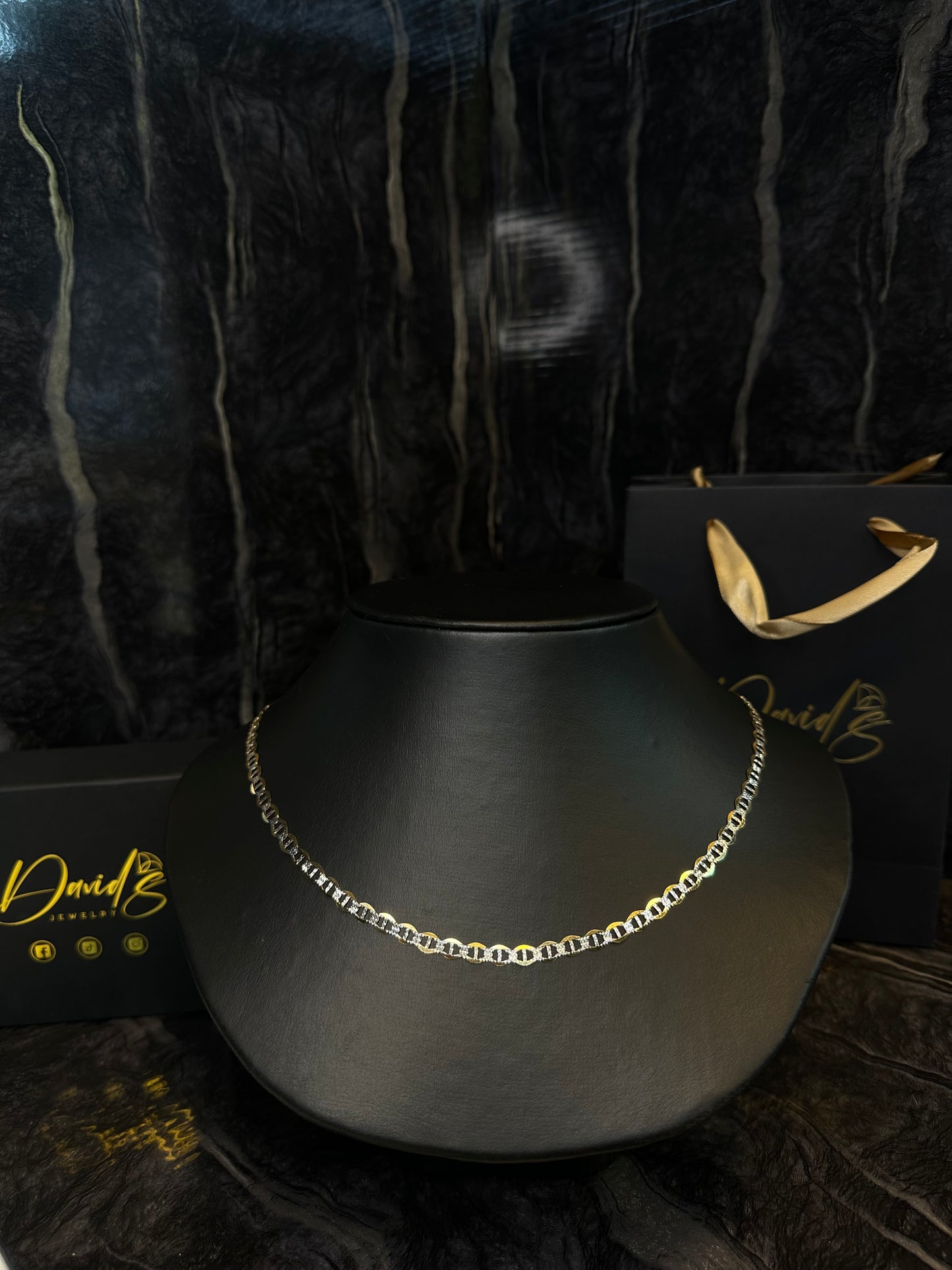 22” 14K Diamond Cut Mariner Chain