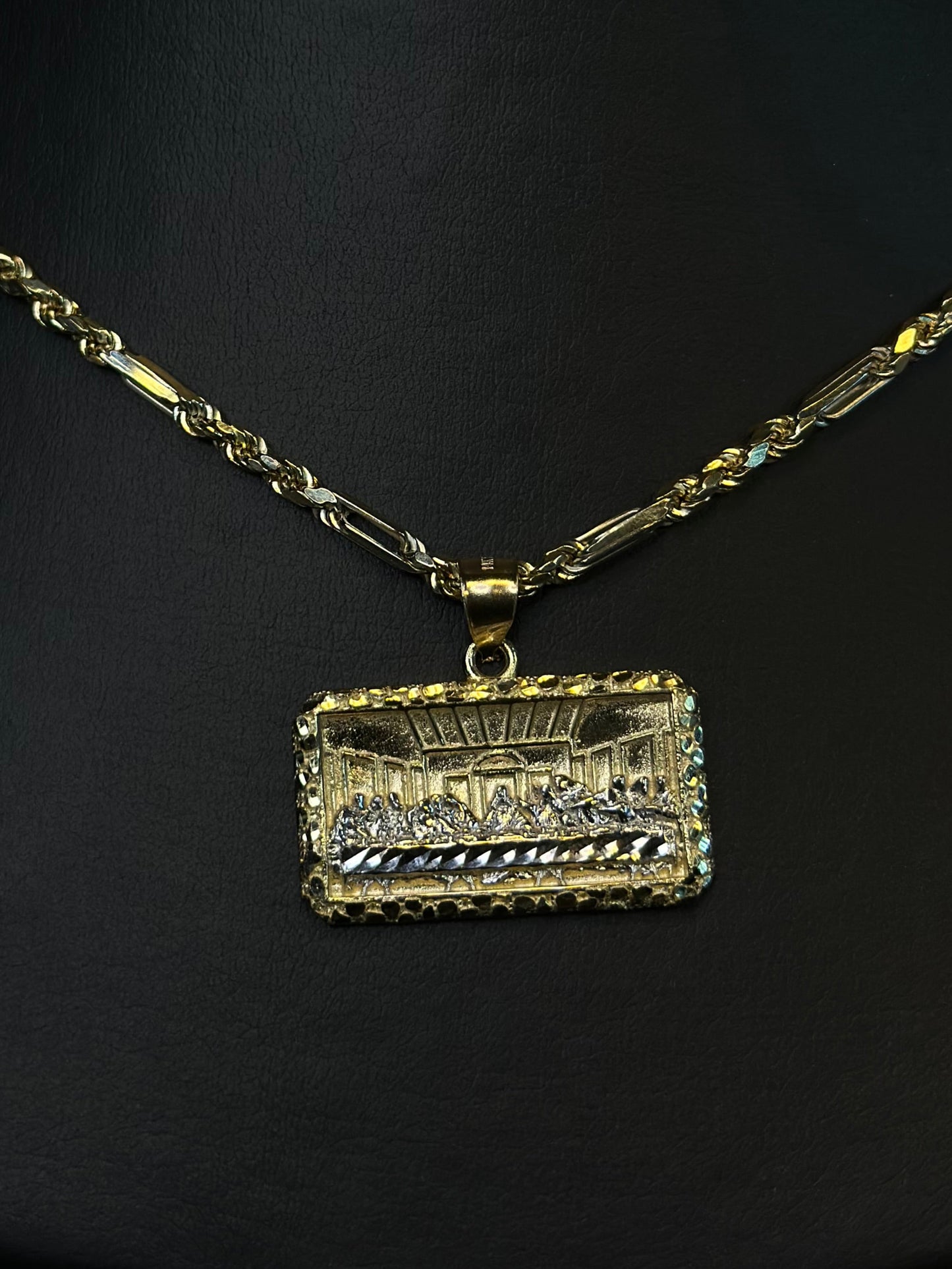 14K Last Supper Two-Tone Pendant