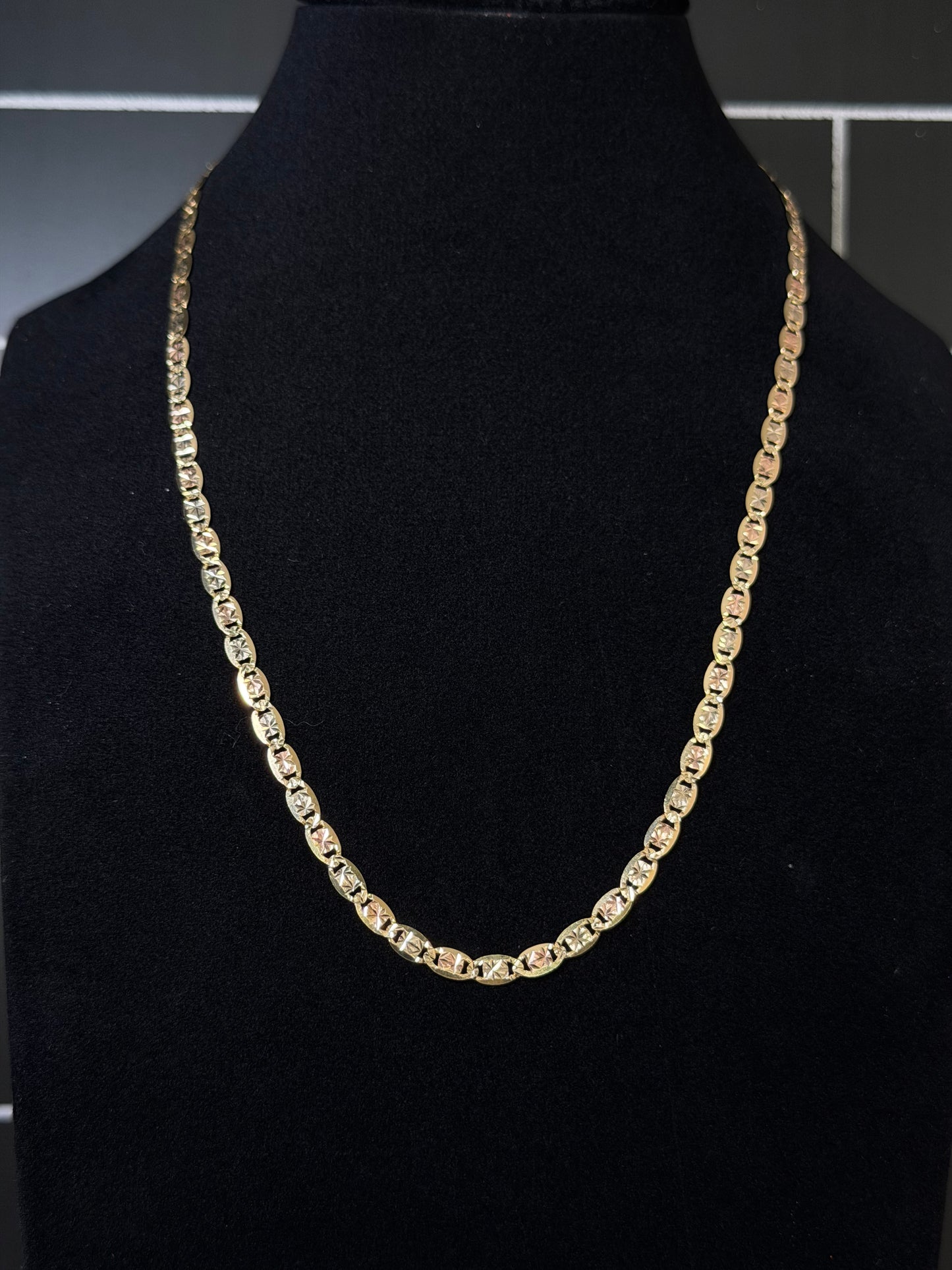 14K 18" Diamond Cut Valentino Chain