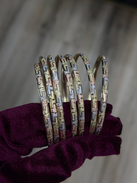 14k Greek Key Semanario Bangles