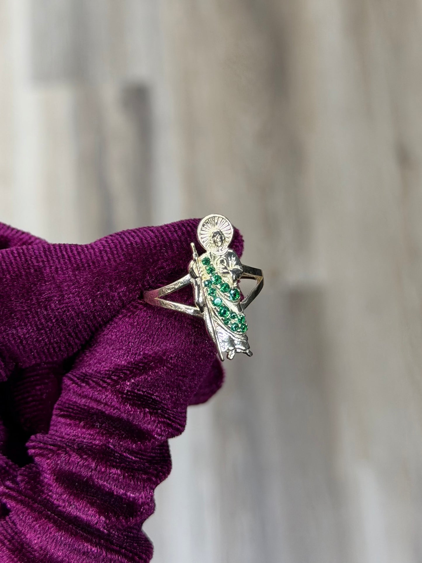 14K CZ San Judas Women Ring