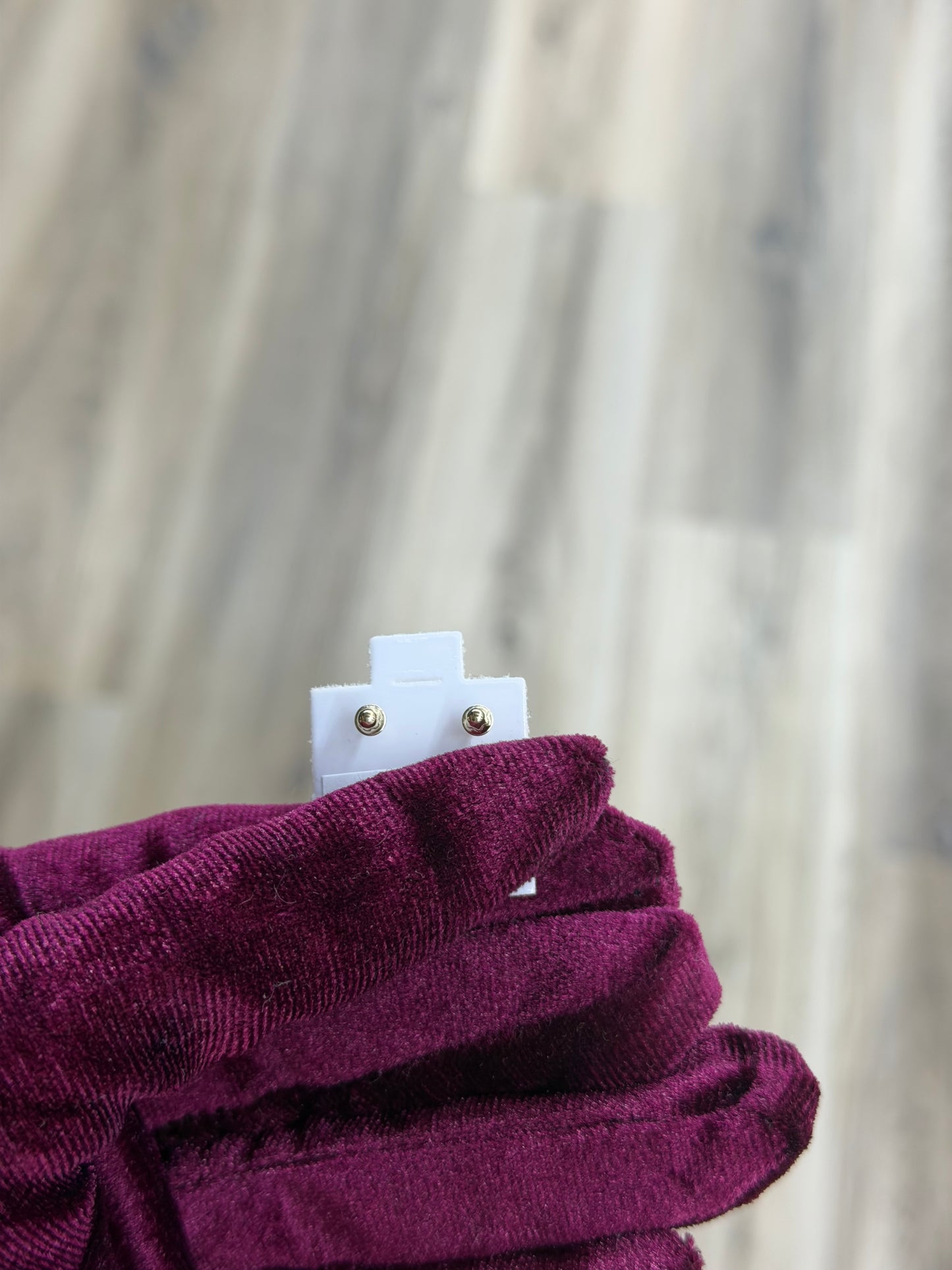 14K 3mm Square CZ Earrings