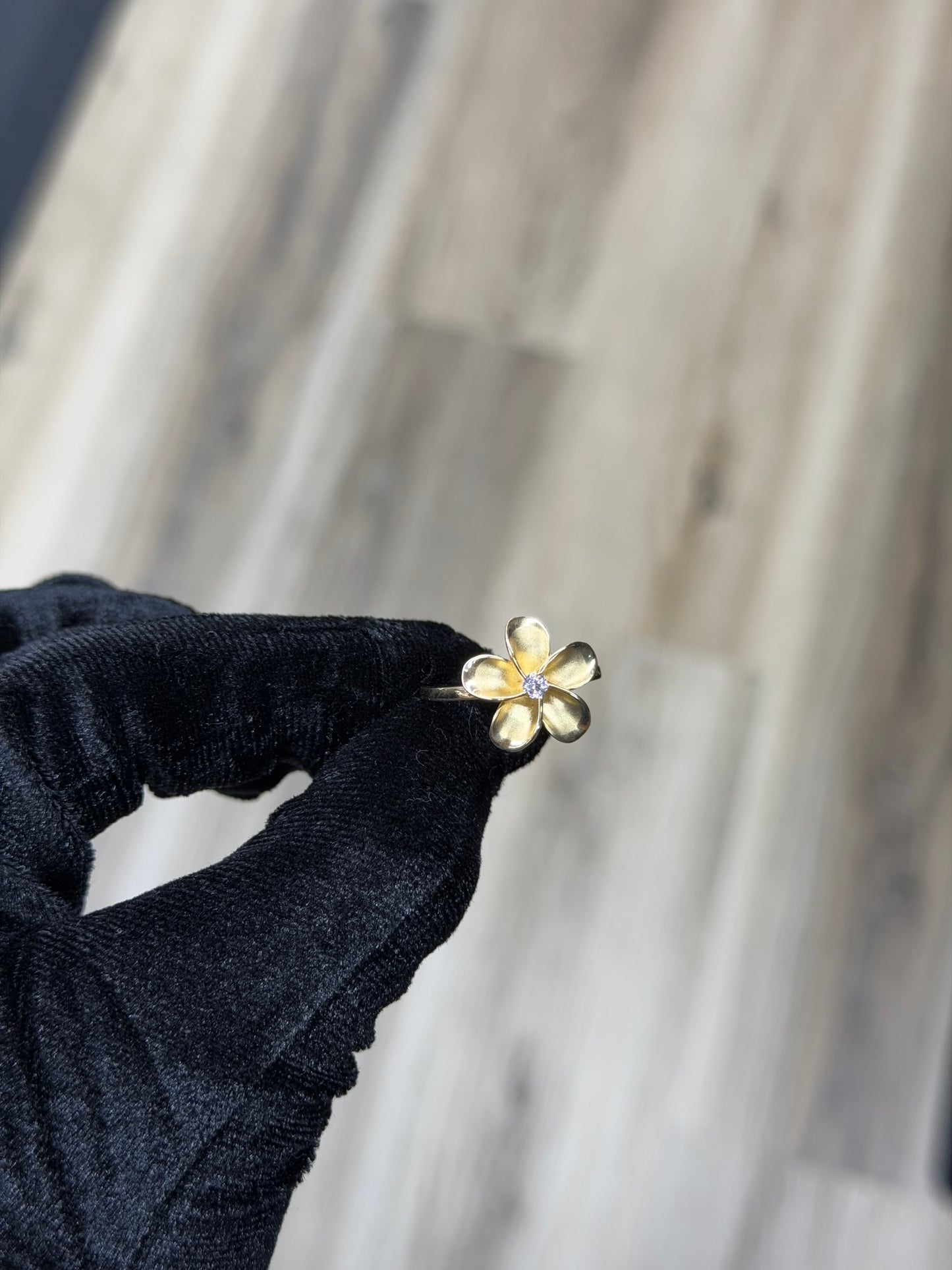 14K Plumeria Women Ring