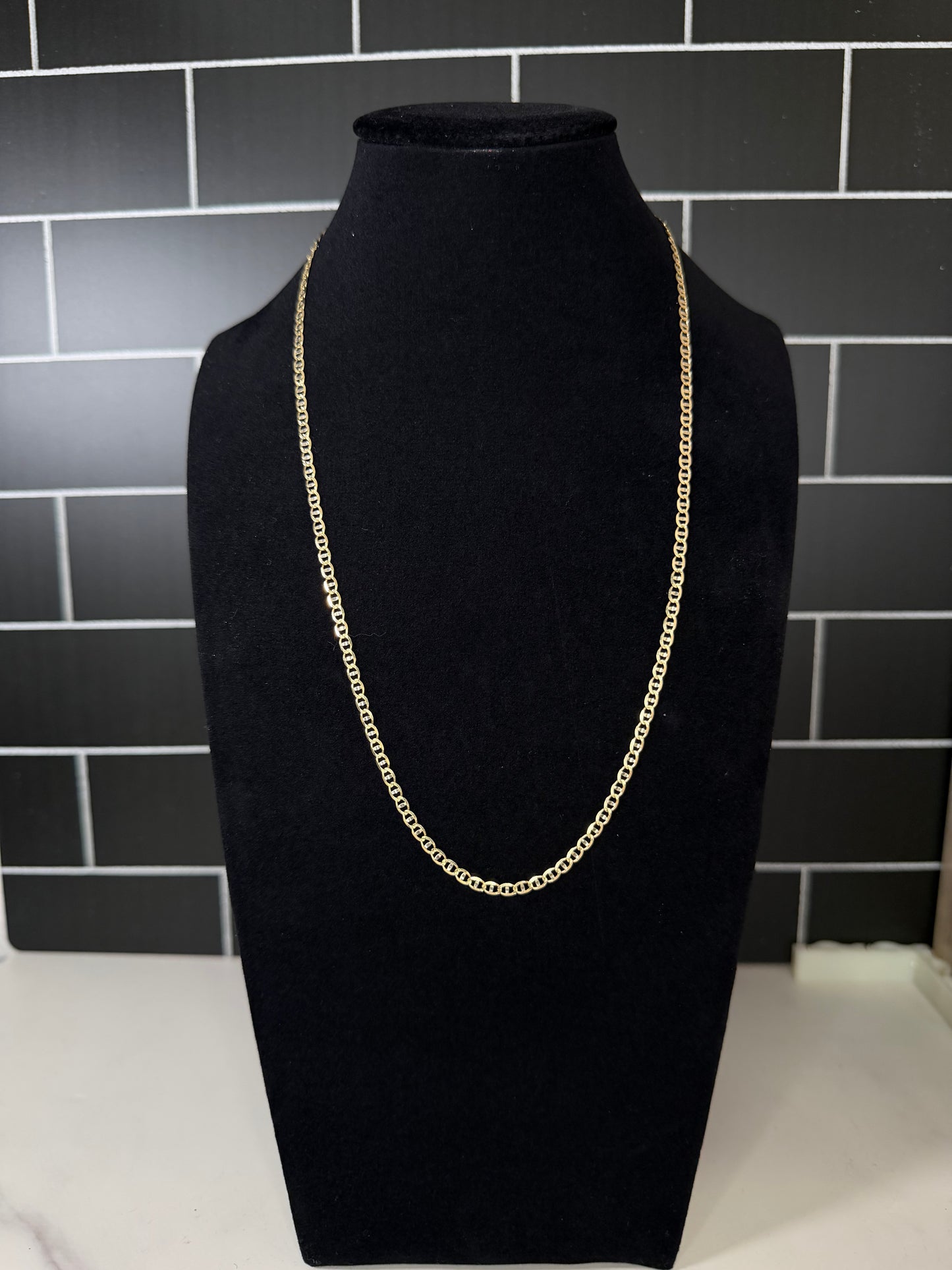 14K 20" Two-Tone Mariner Chain