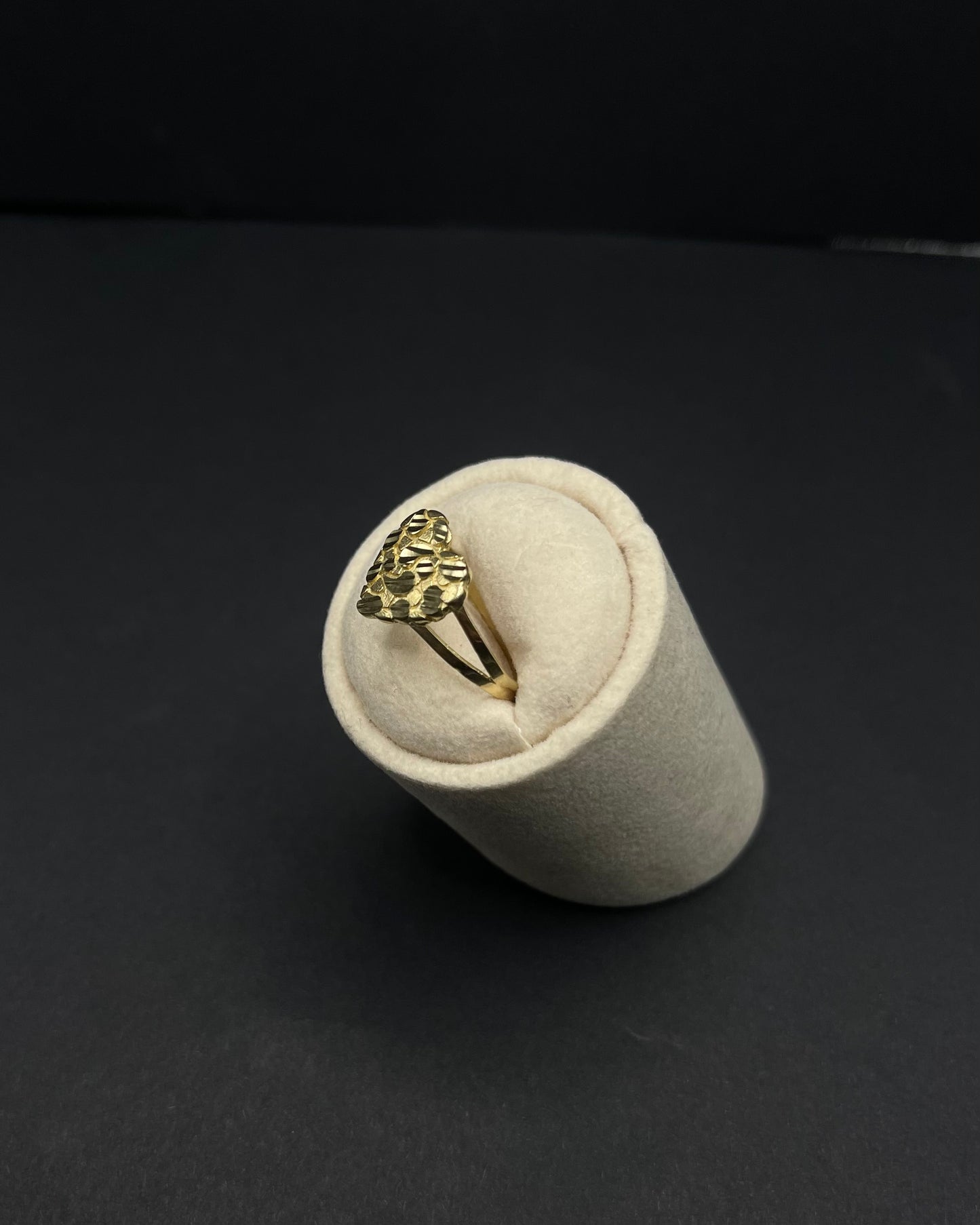 14K Medium Heart Nugget Ring