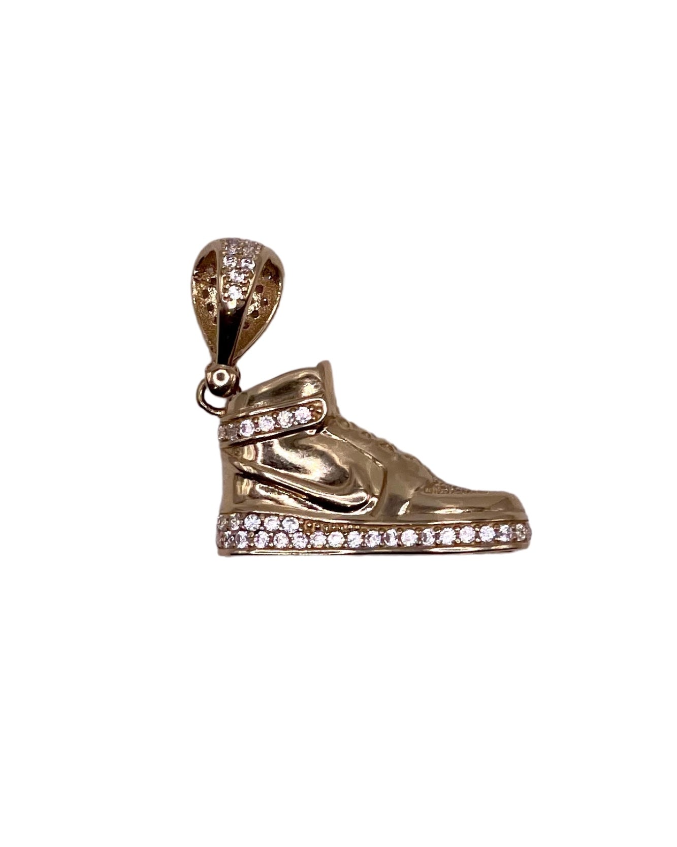 14K CZ 3D Sneaker Shoe Pendant