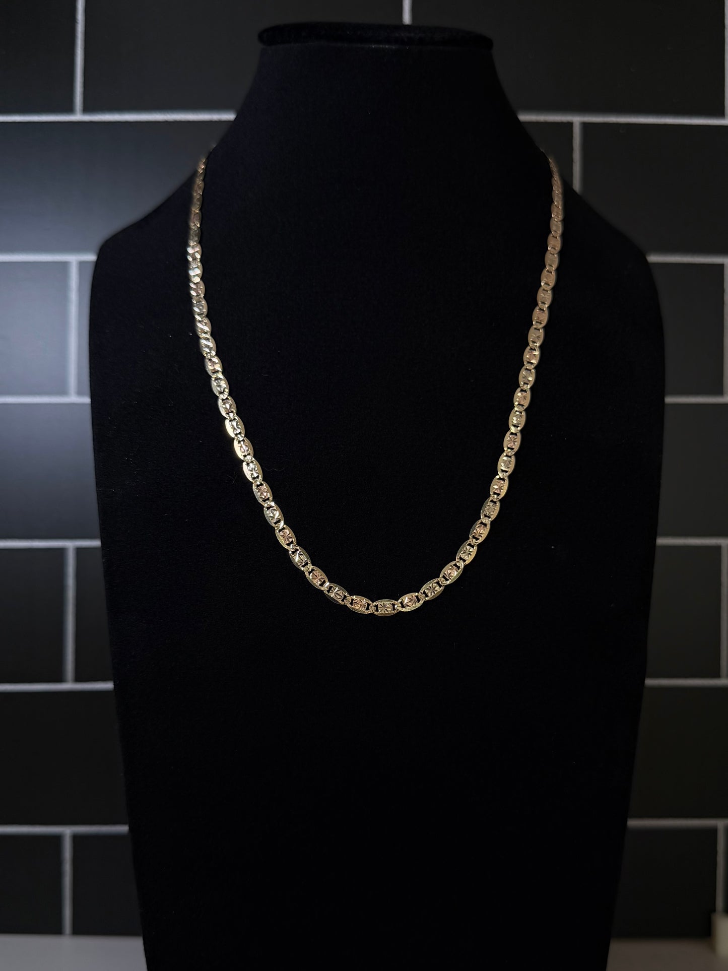 14K 18" Diamond Cut Valentino Chain