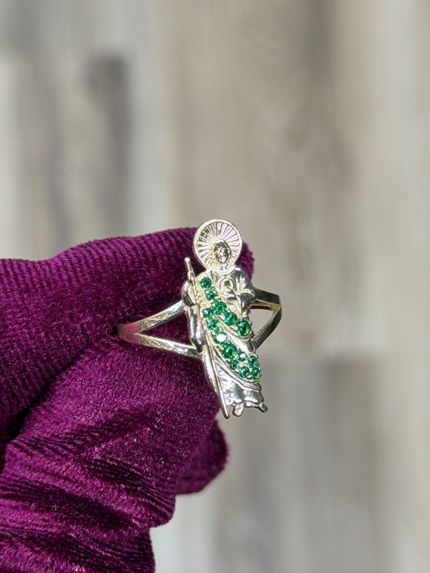 14K CZ San Judas Women Ring