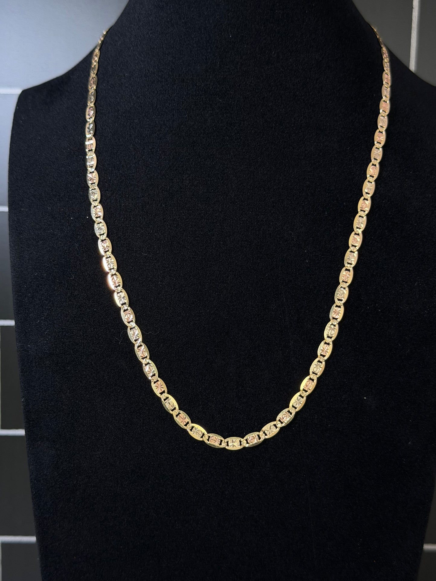 14K 18" Diamond Cut Valentino Chain
