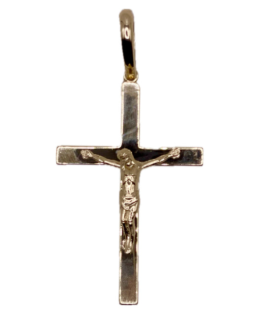 14K Crucifix Cross Pendant