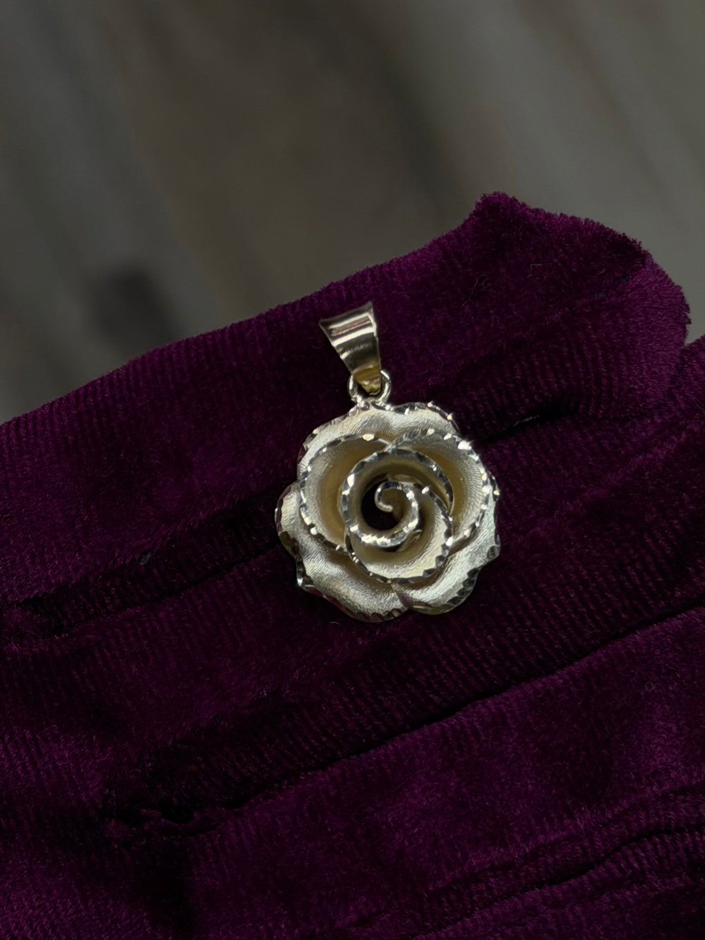 14K Rose Pendant