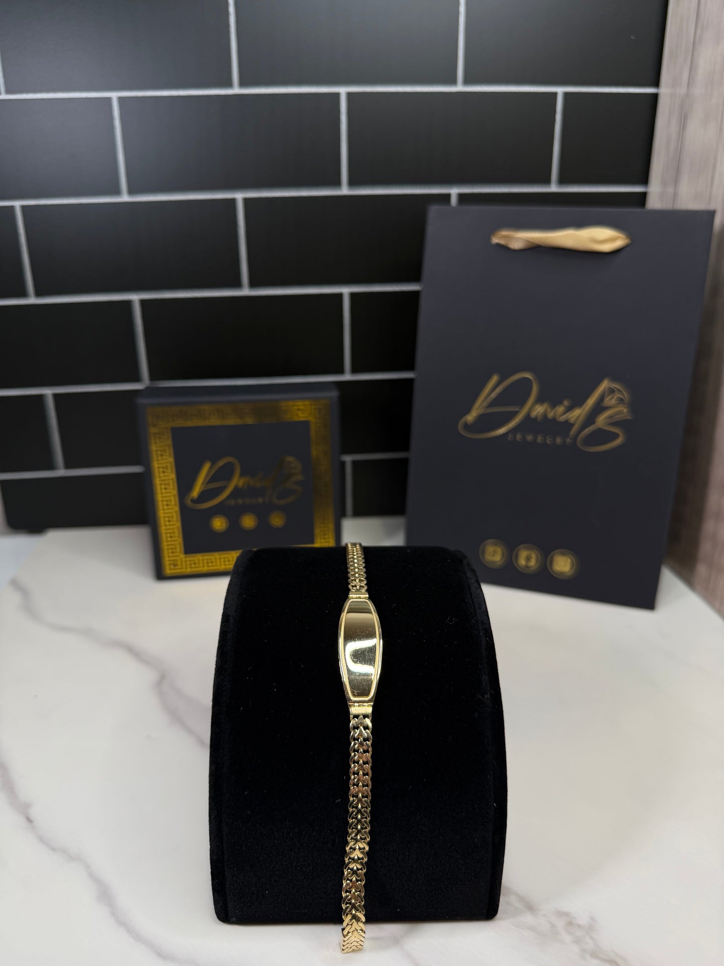 14k Oval Petatillo ID Bracelet