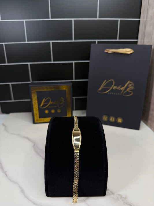 14k Oval Petatillo ID Bracelet