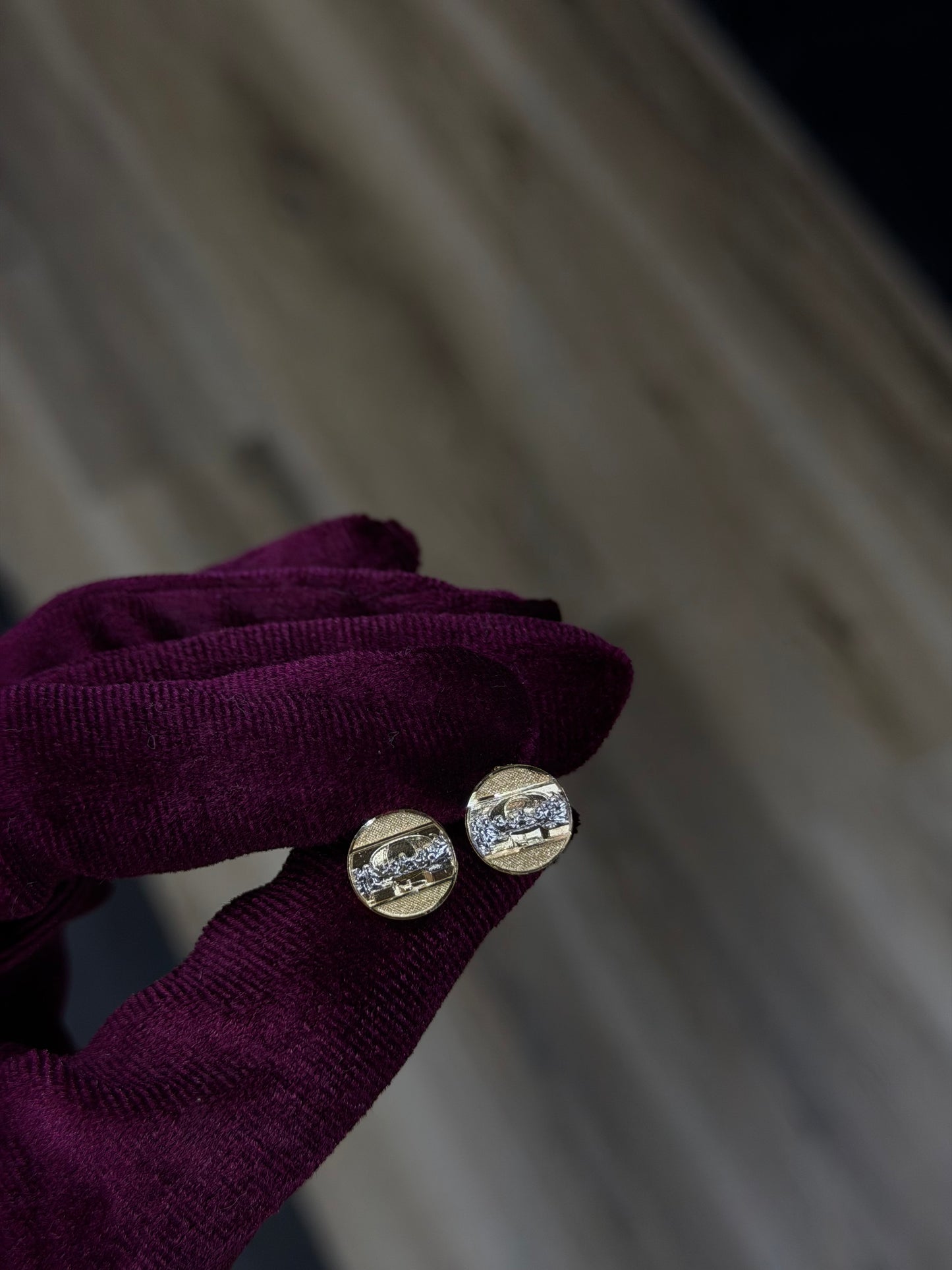 14K 10mm Round Two Tone Last Supper Earrings