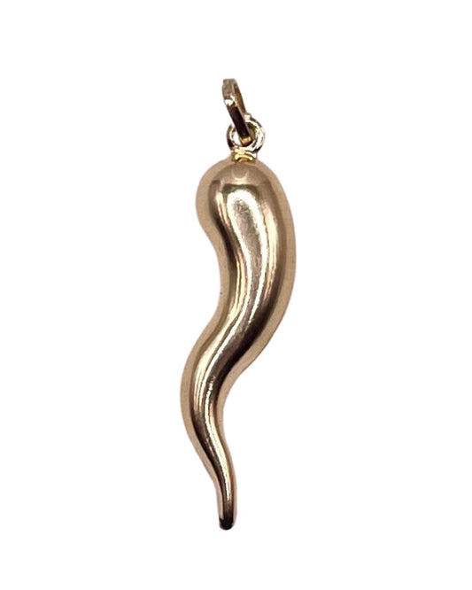 14K Italian Horn Pendant