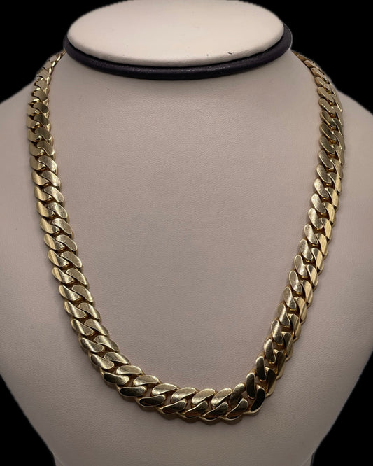 22” 14K Miami Cuban Link Chain (10mm)