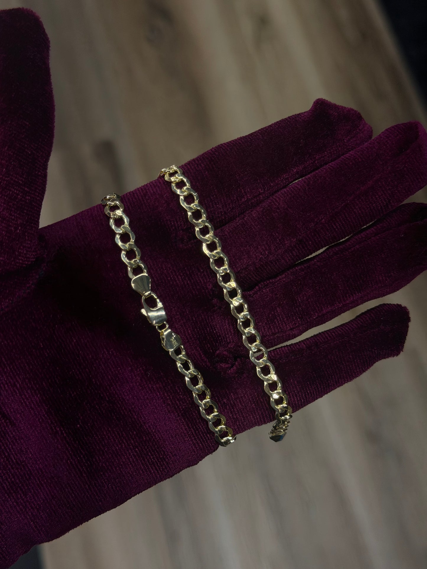 14K 5mm Hollow Curb Cuban Bracelet