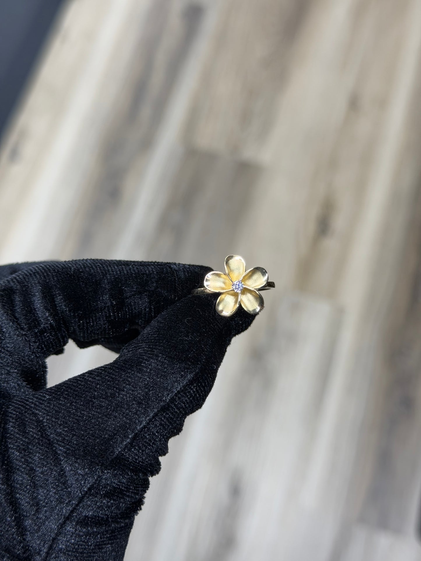 14K Plumeria Women Ring