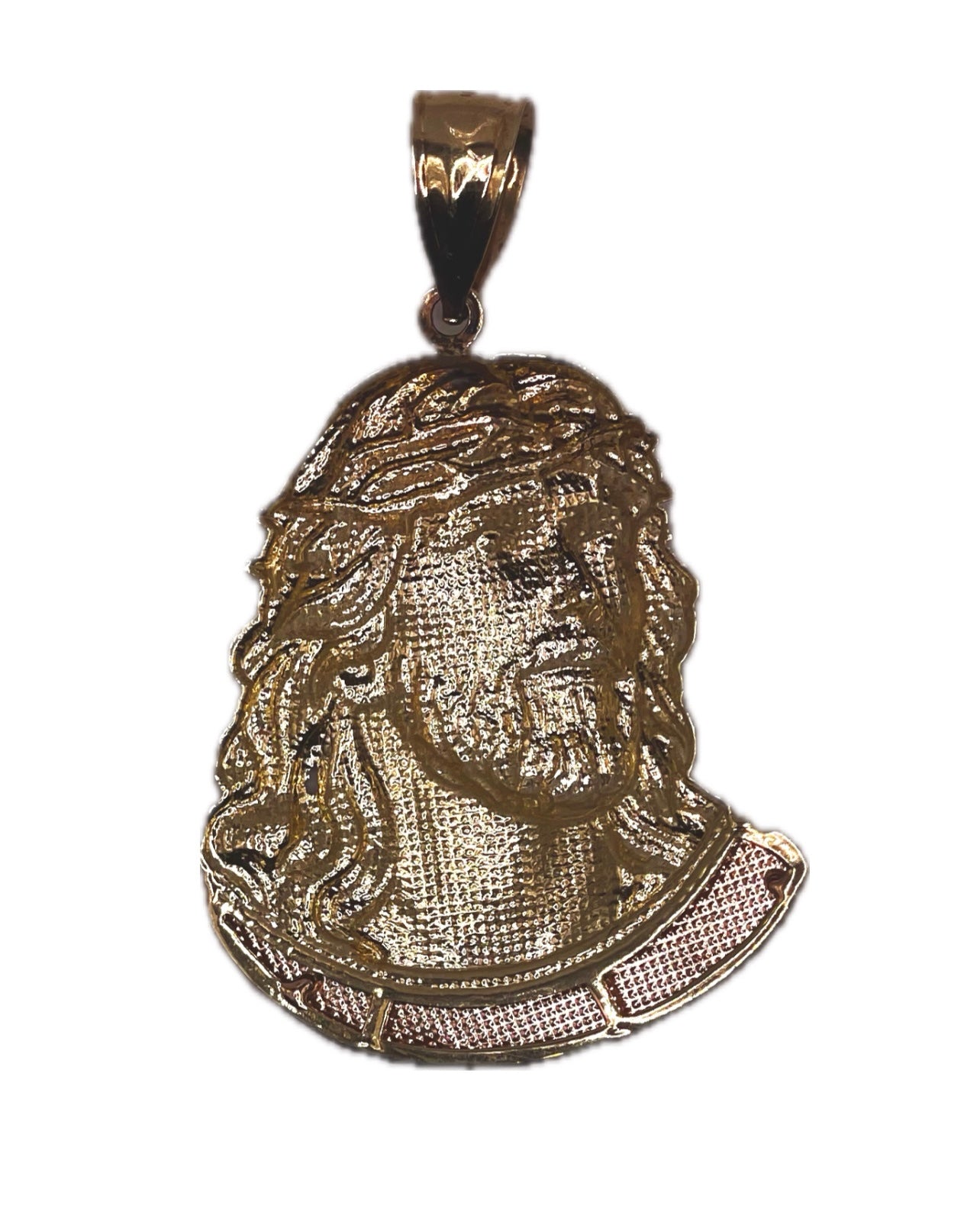 14K Tri-Color Jesus Piece Pendant