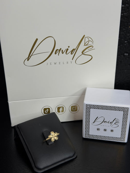 14K Medium Plumeria Women Ring