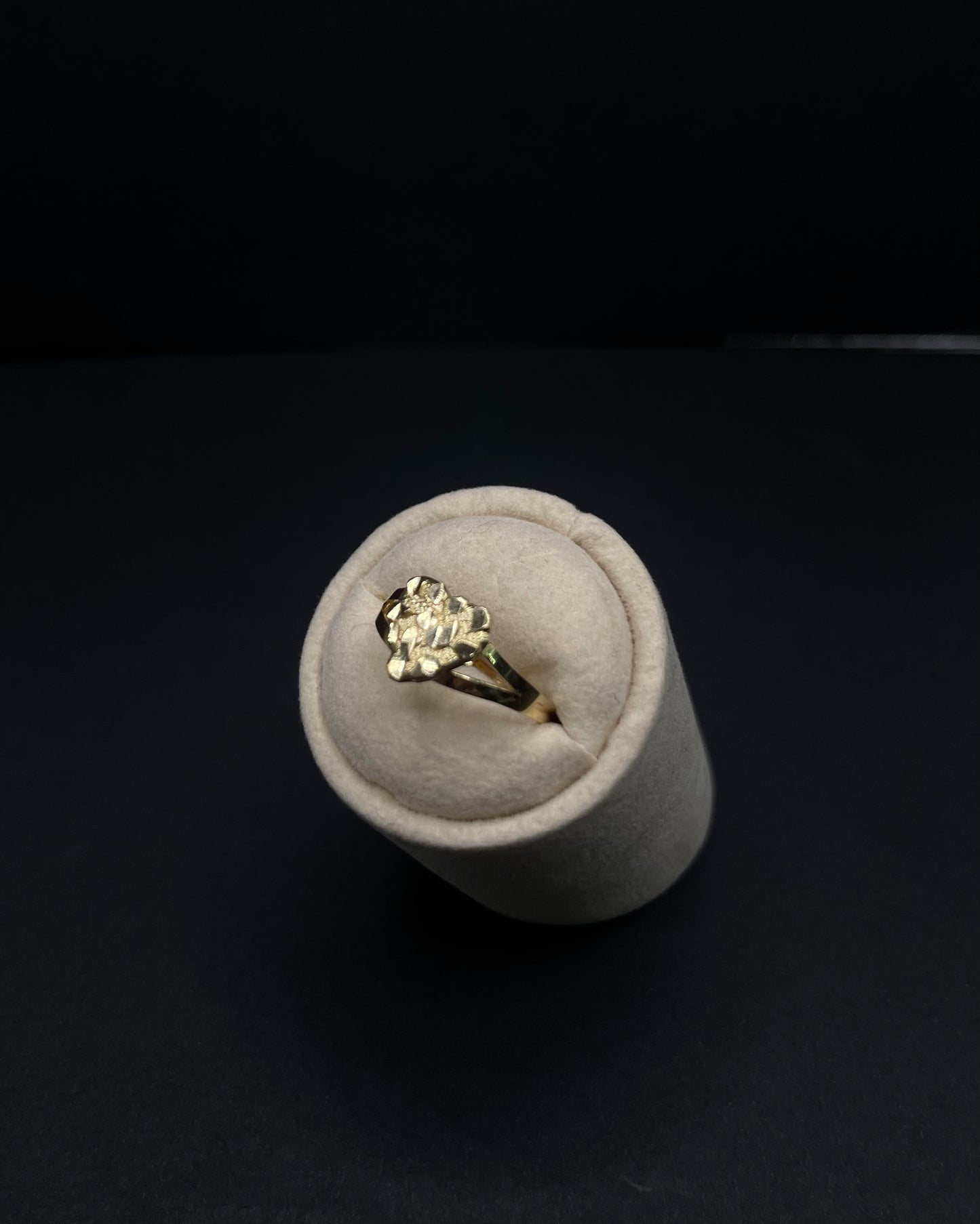 14K Small Heart Nugget Ring