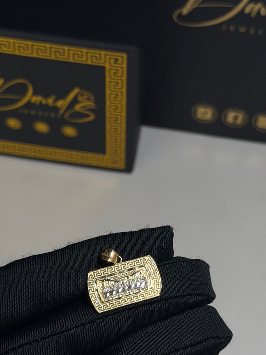 14K Greek Key Last Supper Pendant
