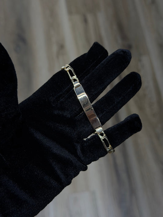 14K Hollow ID Cuban Link Bracelet