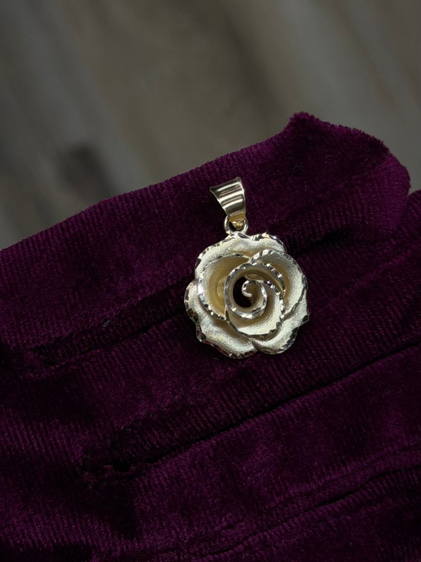 14K Rose Pendant