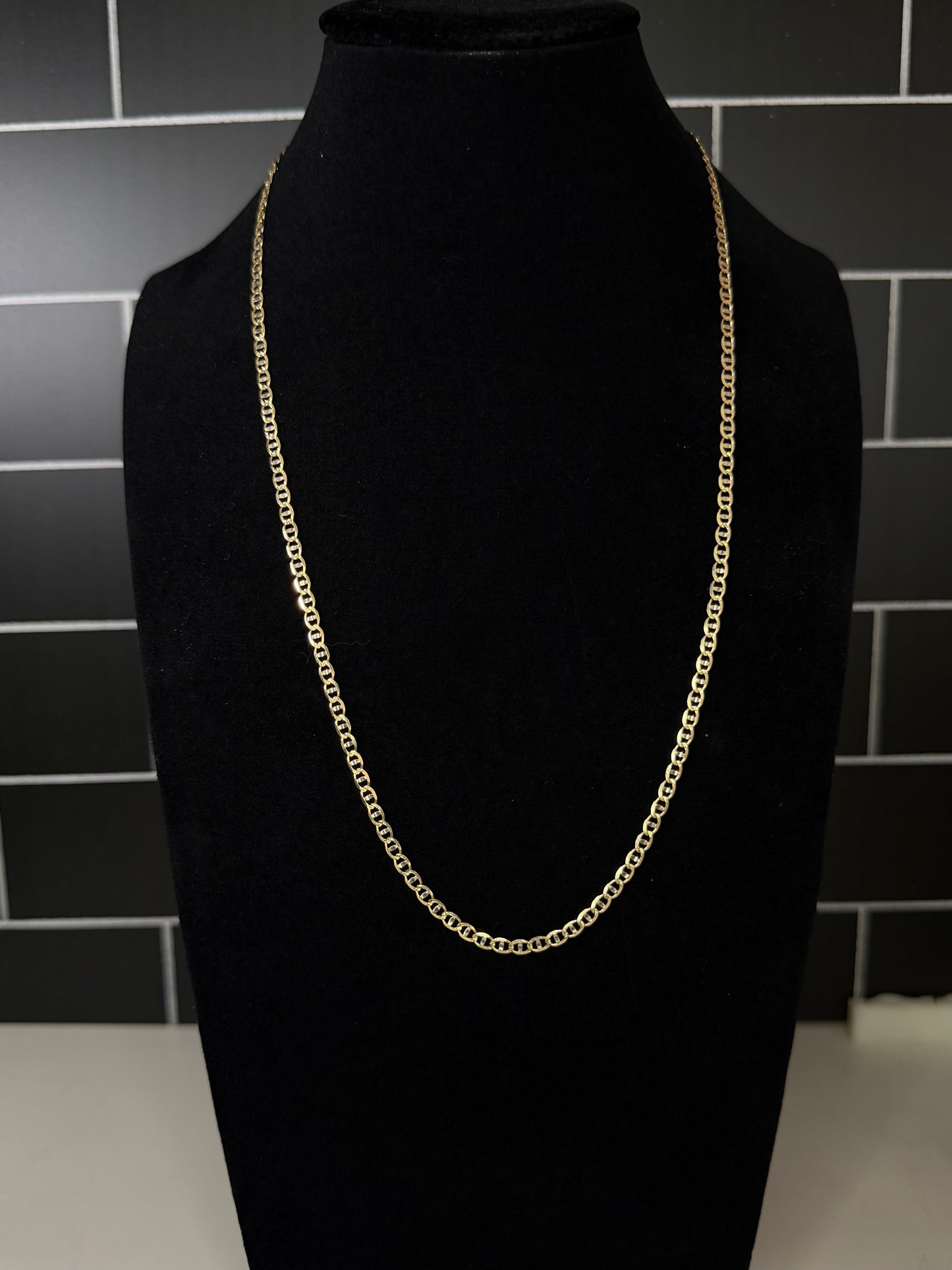 14K 20" Two-Tone Mariner Chain