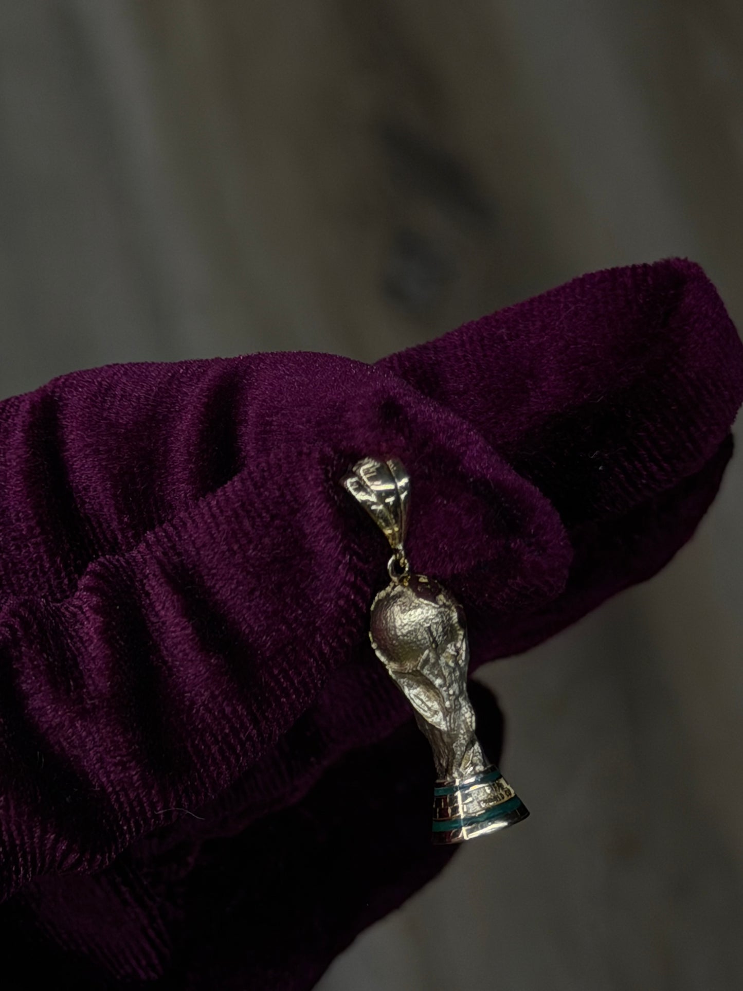 14K Small World Cup Trophy Pendant