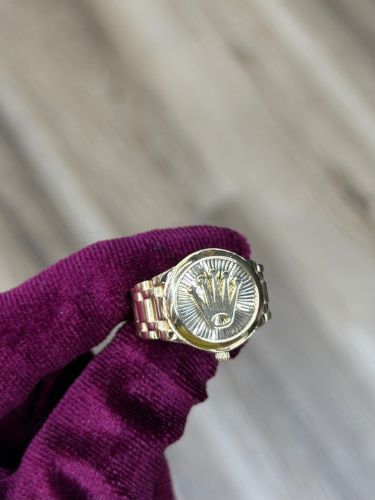 14K Round Crown Men Ring