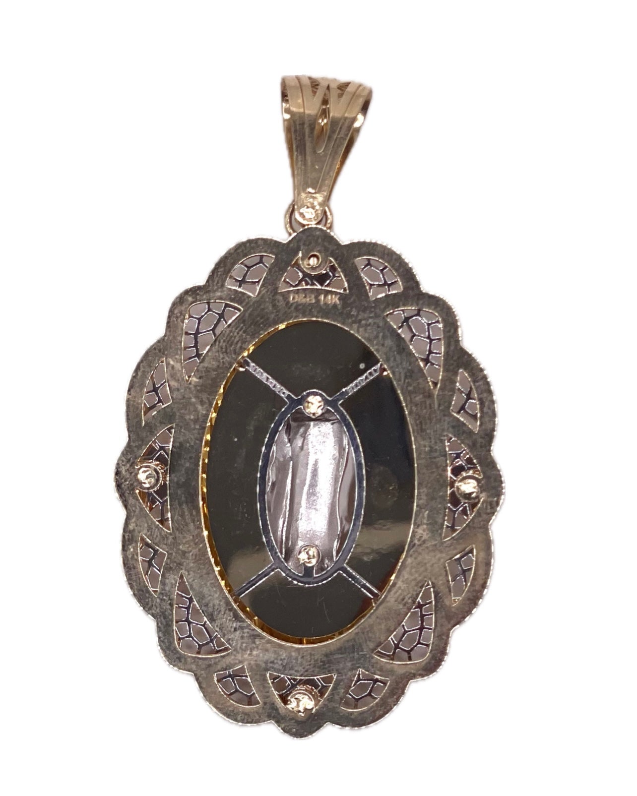 14K Tri-Color Virgen de Guadalupe Pendant