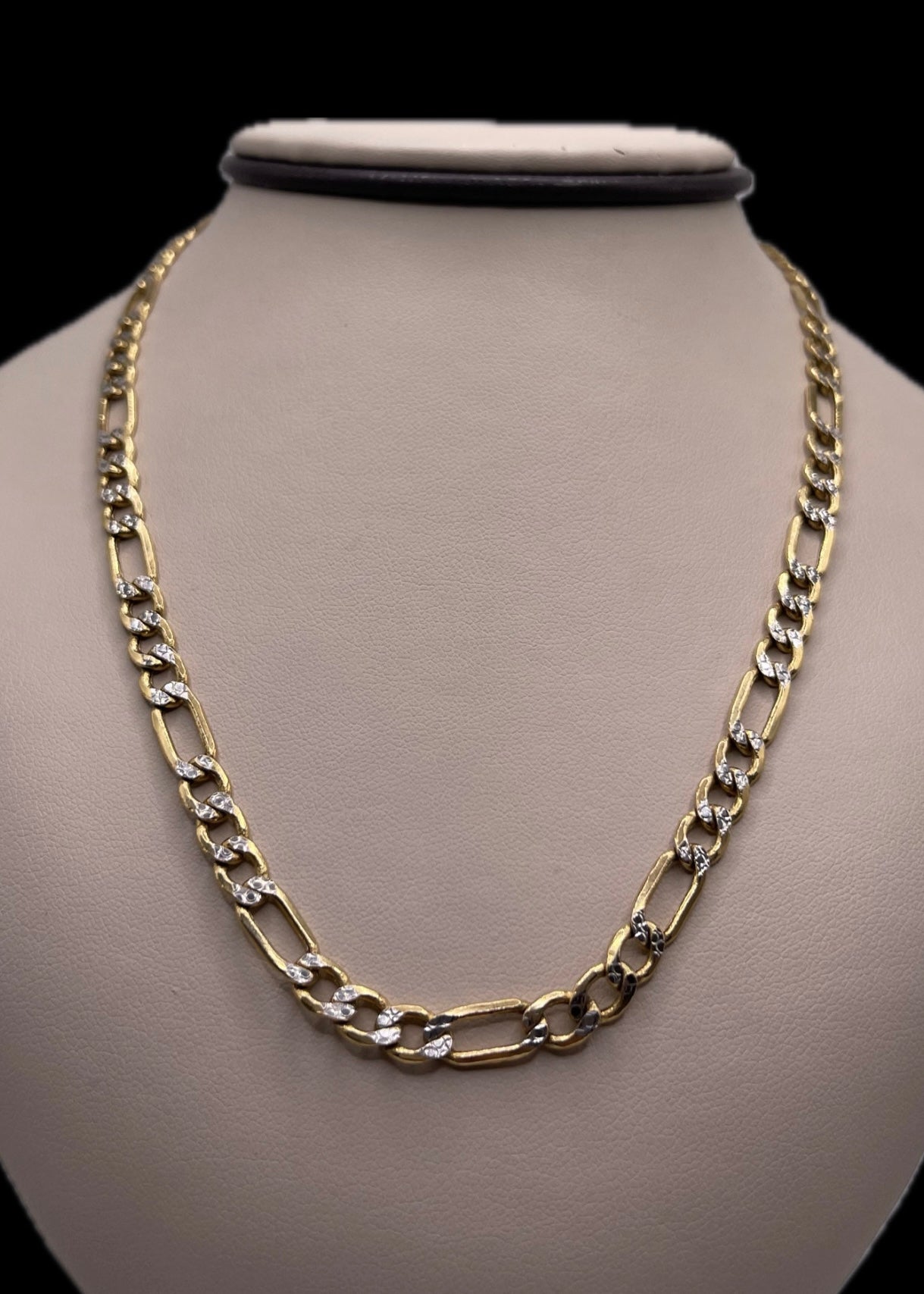 22” 14K Diamond Cut Figaro Chain