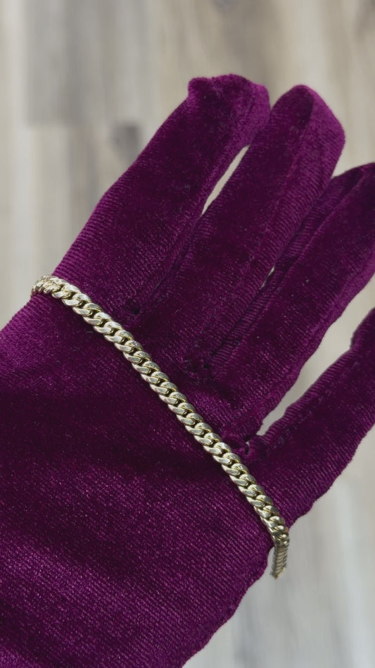 10K Hollow Cuban Link Bracelet